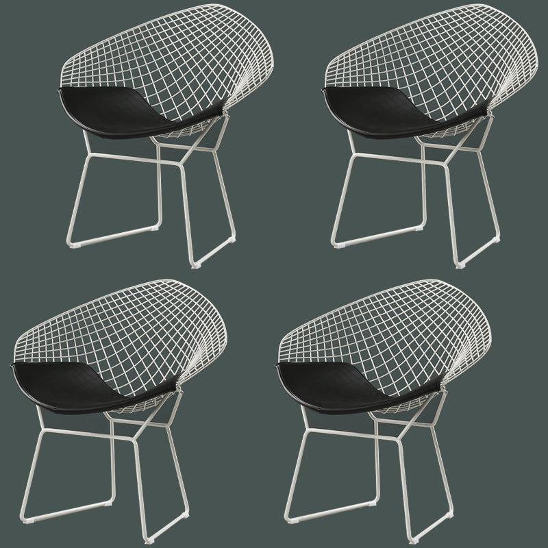 Sillas laterales de comedor escandinavas, sillas de comedor con respaldo cruzado de cuero PU para el hogar