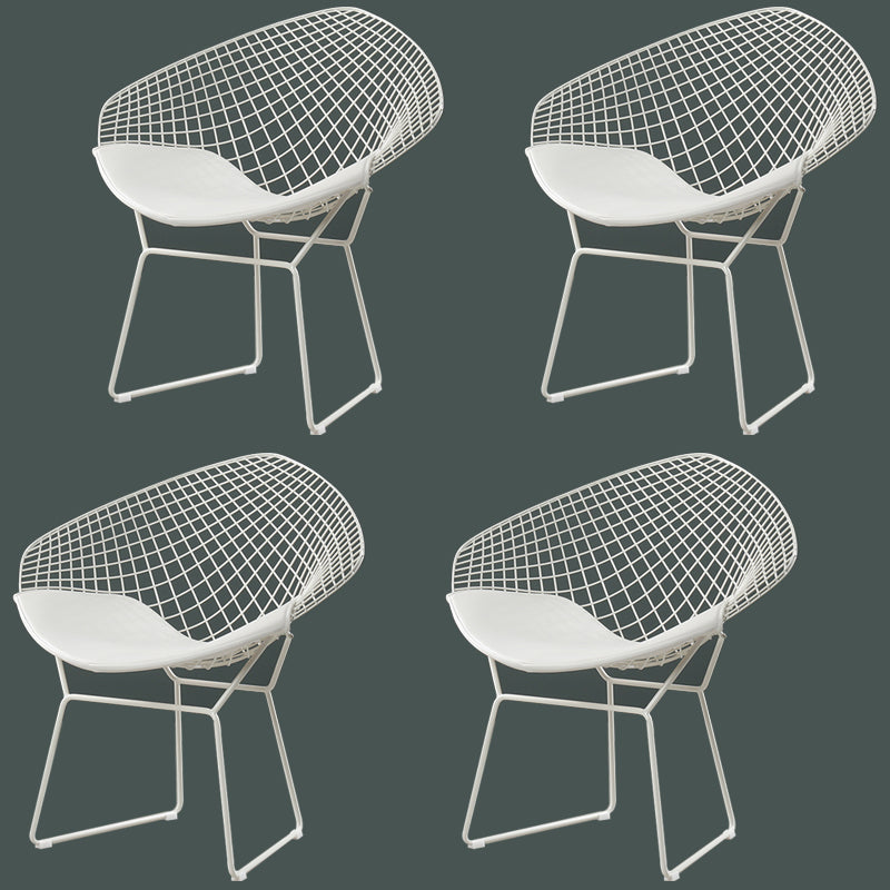 Sillas laterales de comedor escandinavas, sillas de comedor con respaldo cruzado de cuero PU para el hogar