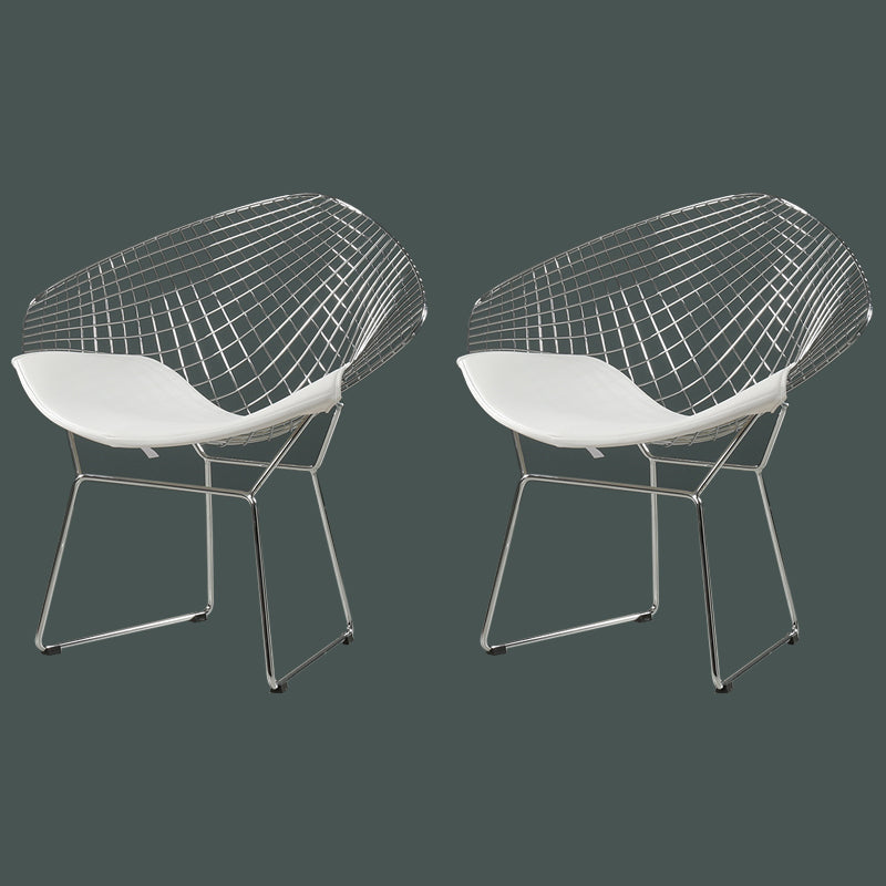 Sillas laterales de comedor escandinavas, sillas de comedor con respaldo cruzado de cuero PU para el hogar