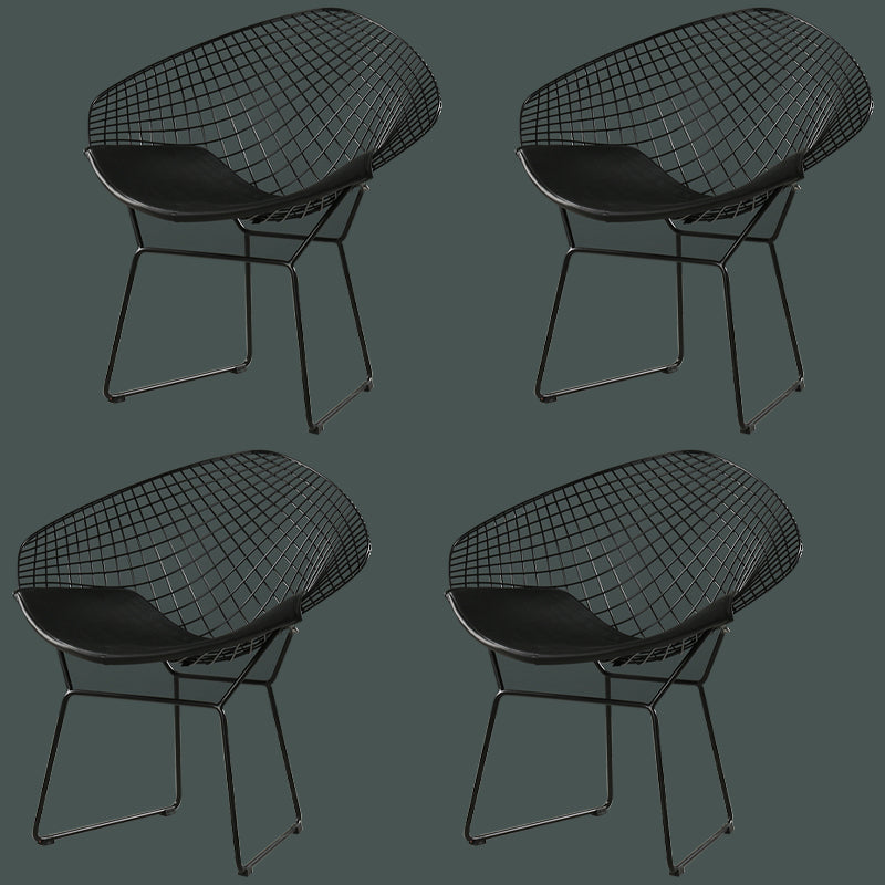 Sillas laterales de comedor escandinavas, sillas de comedor con respaldo cruzado de cuero PU para el hogar