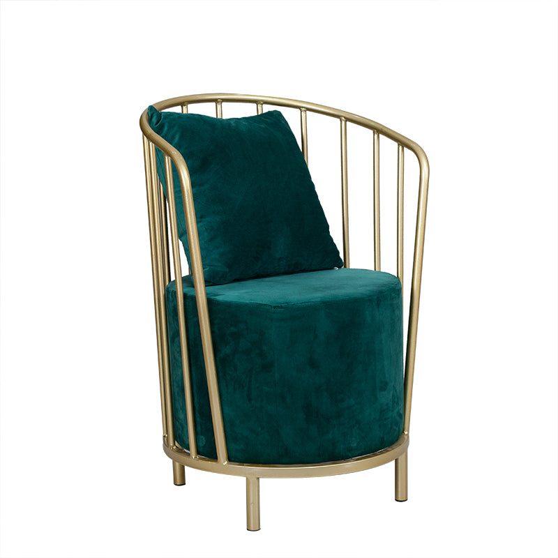 Silla de comedor individual sin brazos tapizada con respaldo Windsor de estilo escandinavo