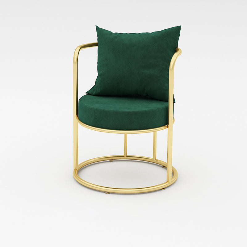 Chaise de salle à manger en tissu de lin de style scandinave, chaise d'appoint simple à dossier ouvert