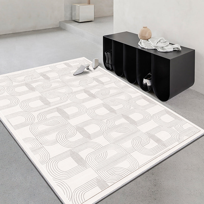 Alfombra casual blanca mezcla hebilla de hebilla alfombra interior mancha alfombra para sala de estar