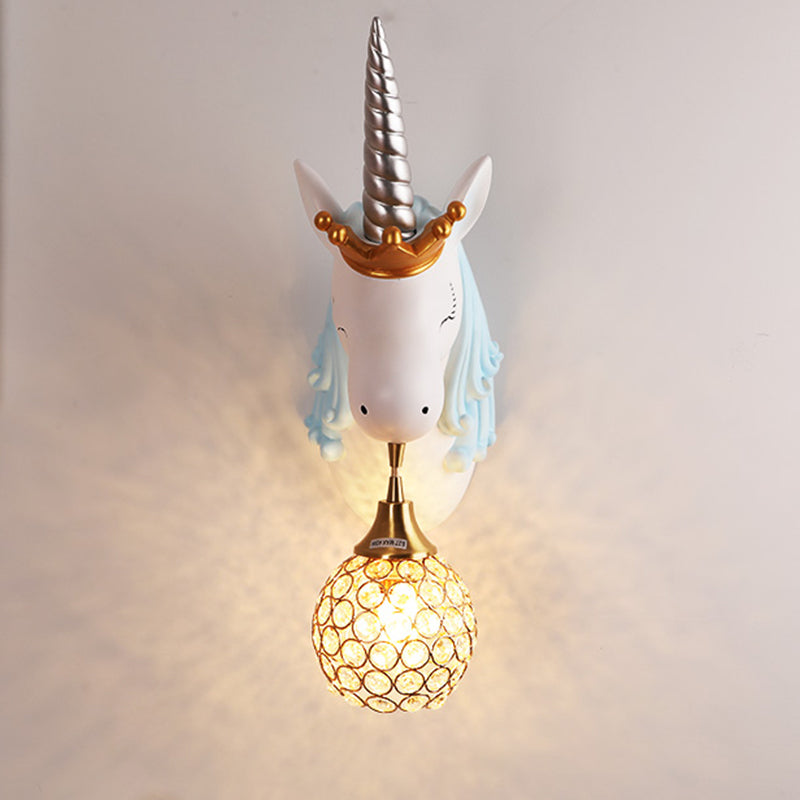Metal Geometric Shade Wall Lighting Kid Style 1 Light Wall Mounted Light Fixture