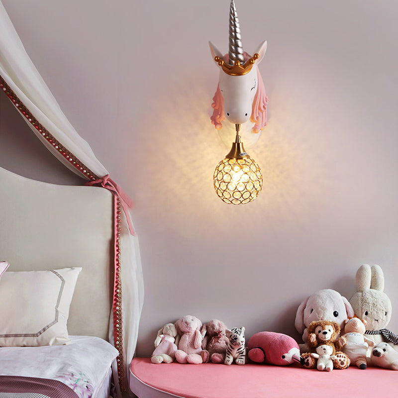 Metal Geometric Shade Wall Lighting Kid Style 1 Light Wall Mounted Light Fixture
