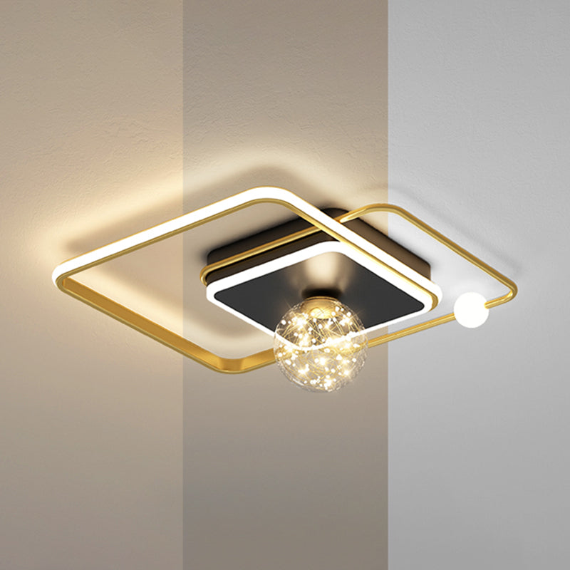 Gouden LED-plafondverlichtingsarmaturen Moderne inbouwplafondarmatuur voor woonkamer