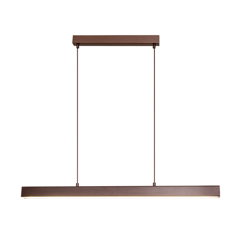 Contemporary Minimalism Island Light Fixture Metal Linear Chandelier Lamp