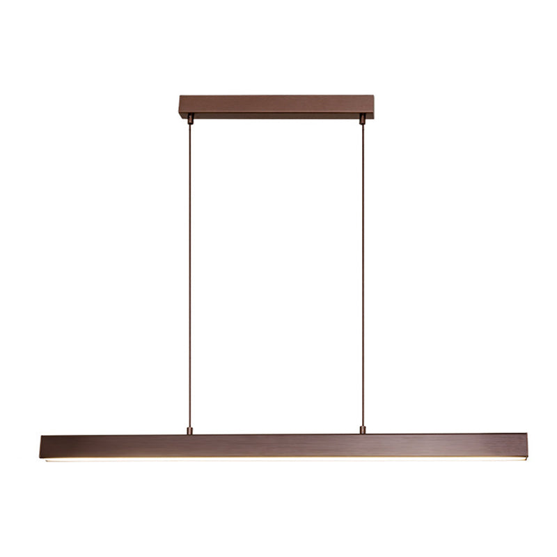 Contemporary Minimalism Island Light Fixture Metal Linear Chandelier Lamp