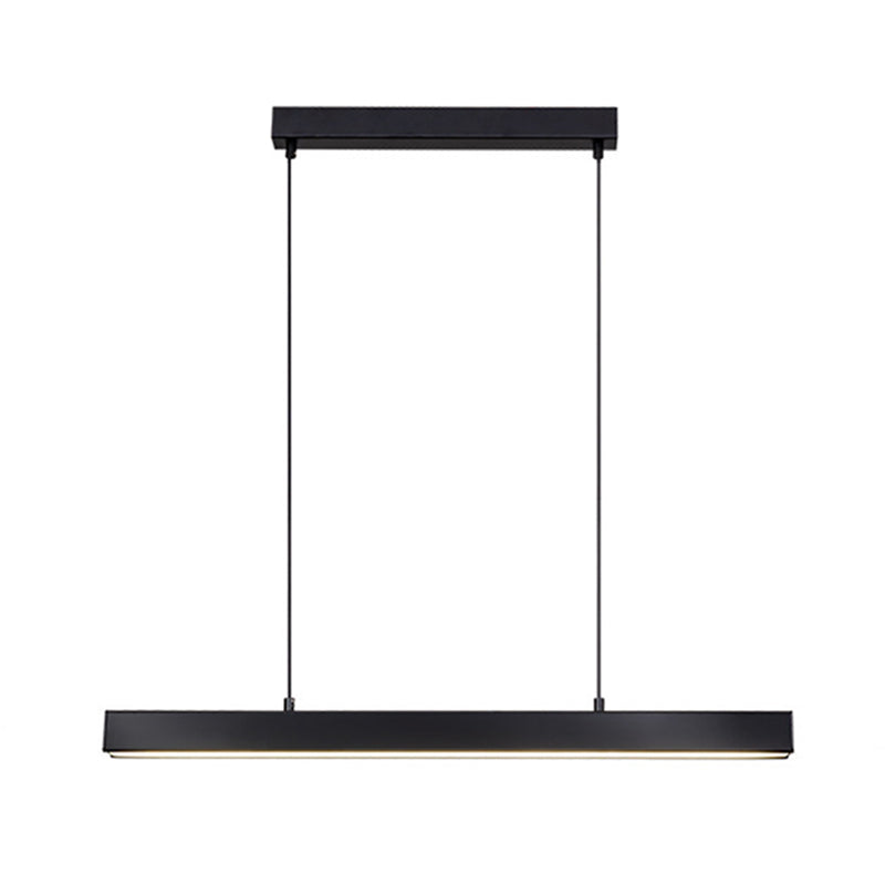 Contemporary Minimalism Island Light Fixture Metal Linear Chandelier Lamp