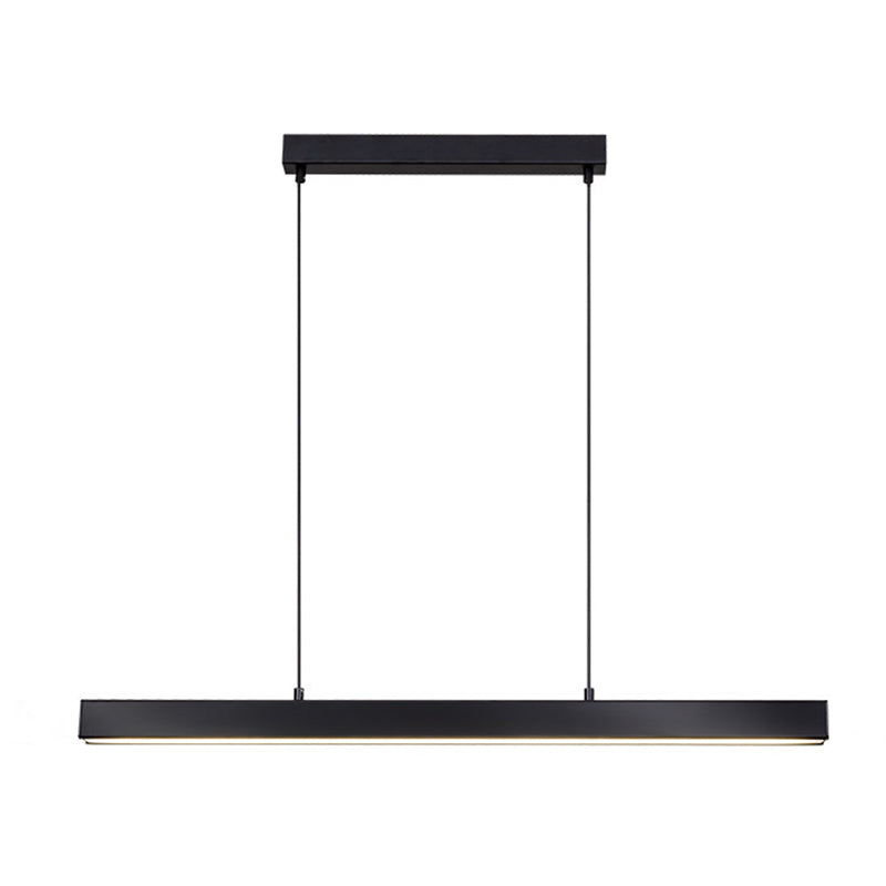 Contemporary Minimalism Island Light Fixture Metal Linear Chandelier Lamp