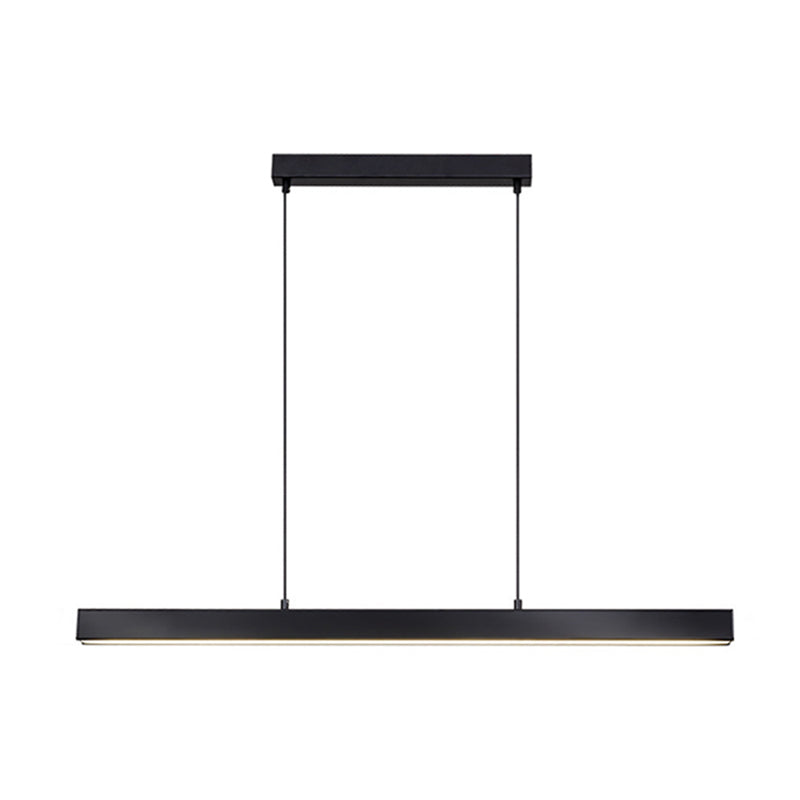 Contemporary Minimalism Island Light Fixture Metal Linear Chandelier Lamp