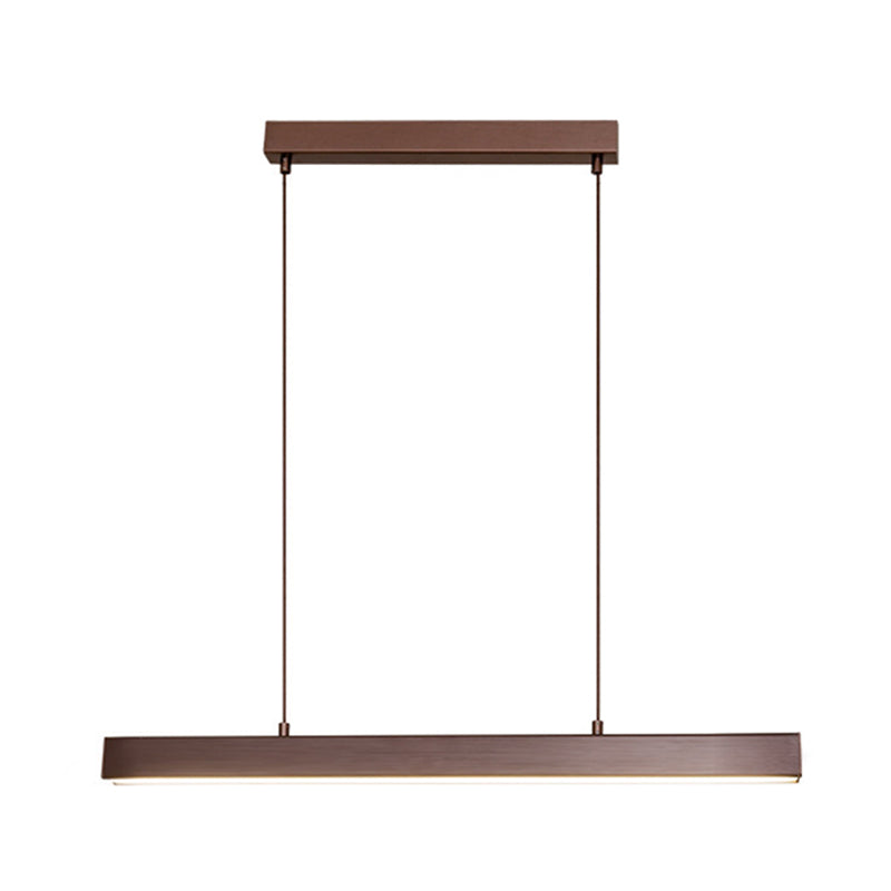 Contemporary Minimalism Island Light Fixture Metal Linear Chandelier Lamp