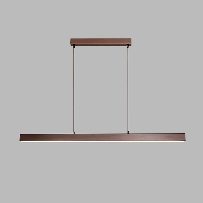Contemporary Minimalism Island Light Fixture Metal Linear Chandelier Lamp