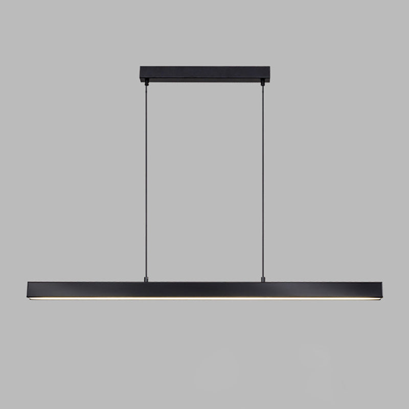 Contemporary Minimalism Island Light Fixture Metal Linear Chandelier Lamp