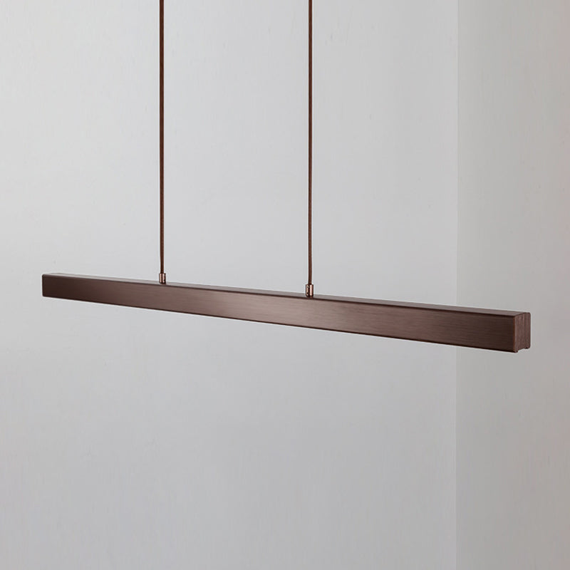 Contemporary Minimalism Island Light Fixture Metal Linear Chandelier Lamp