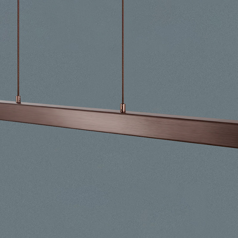 Contemporary Minimalism Island Light Fixture Metal Linear Chandelier Lamp