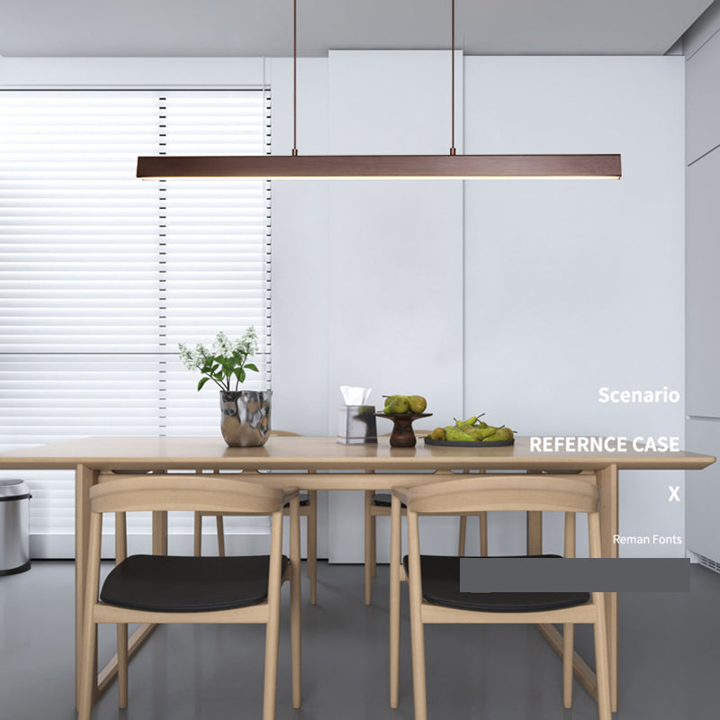 Contemporary Minimalism Island Light Fixture Metal Linear Chandelier Lamp