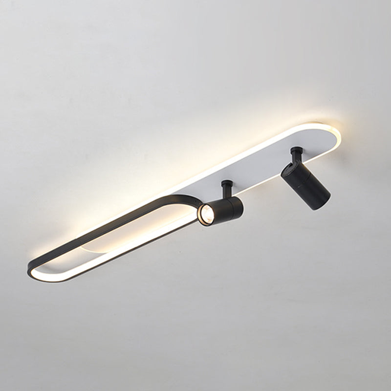 Eigentijdse LED-plafondlamp met inbouwverlichting voor woonkamer