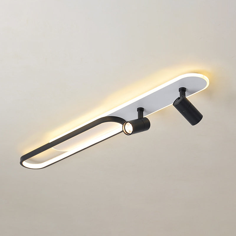 Eigentijdse LED-plafondlamp met inbouwverlichting voor woonkamer