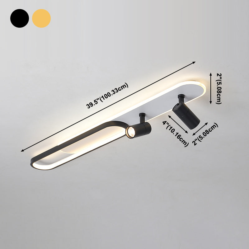 Eigentijdse LED-plafondlamp met inbouwverlichting voor woonkamer