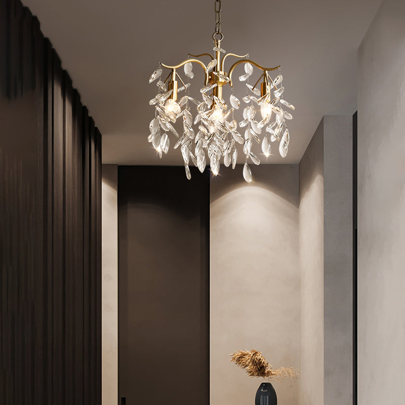 American Branch Chandelier Crystal Multi Light Hanging Light for Bedroom
