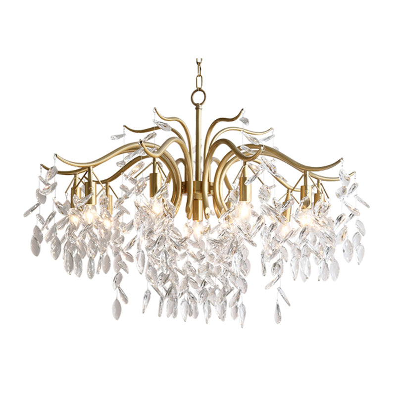 American Branch Chandelier Crystal Multi Light Hanging Light for Bedroom