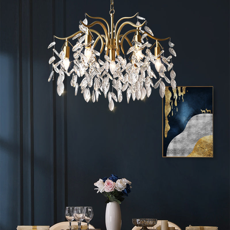American Branch Chandelier Crystal Multi Light Hanging Light for Bedroom
