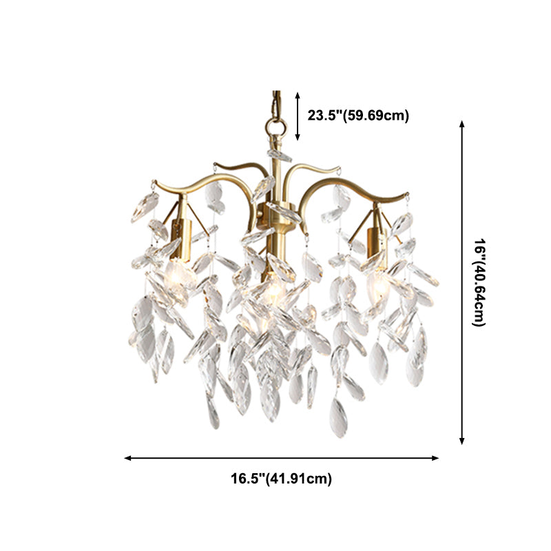 American Branch Chandelier Crystal Multi Light Hanging Light for Bedroom