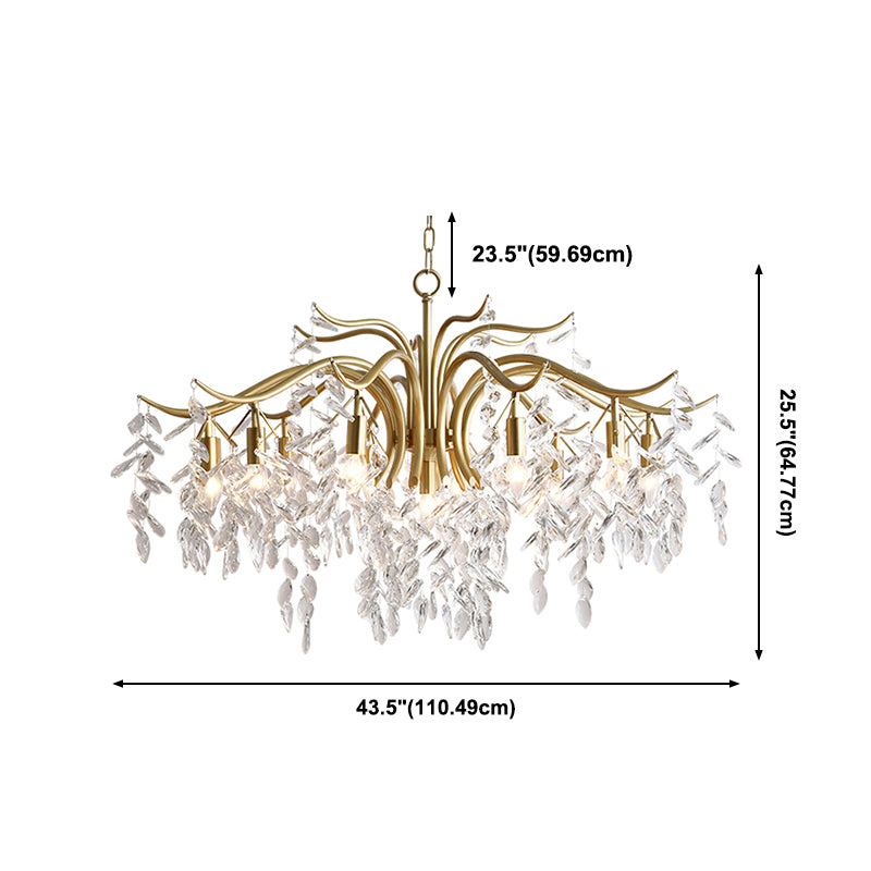 American Branch Chandelier Crystal Multi Light Hanging Light for Bedroom