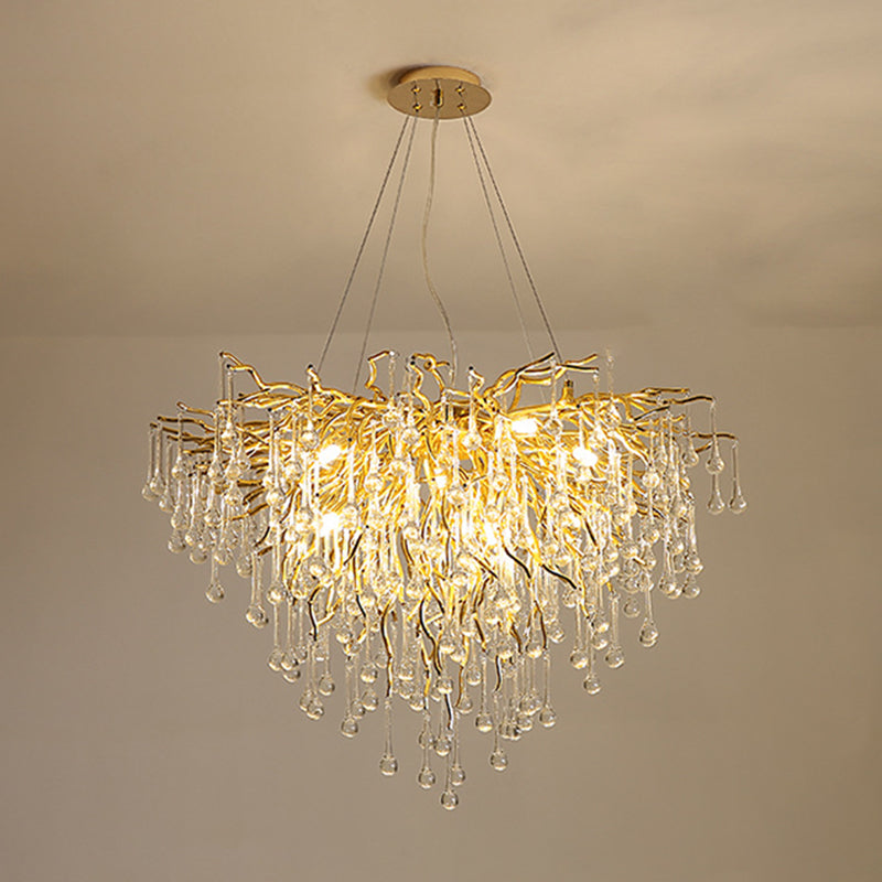 American Style Chandelier Crystal Multi Light Hanging Lights for Bedroom