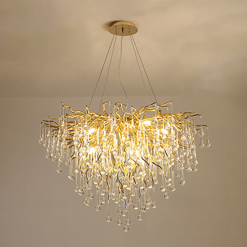 American Style Chandelier Crystal Multi Light Hanging Lights for Bedroom