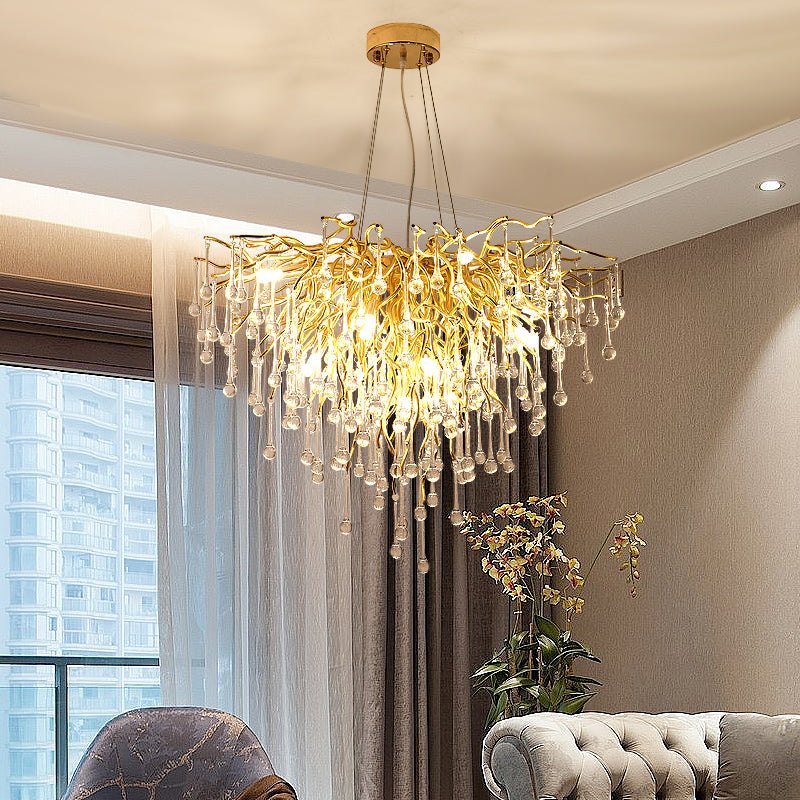 American Style Chandelier Crystal Multi Light Hanging Lights for Bedroom