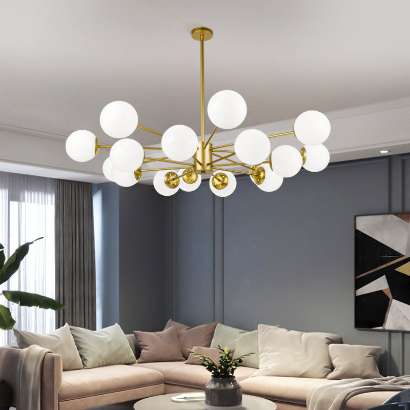 Globe Chandelier Lighting Multi-Head Suspension Pendant Lamps for Living Room