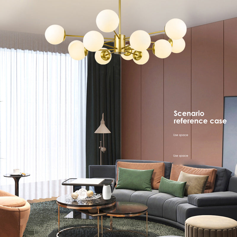 Globe Chandelier Lighting Multi-Head Suspension Pendant Lamps for Living Room