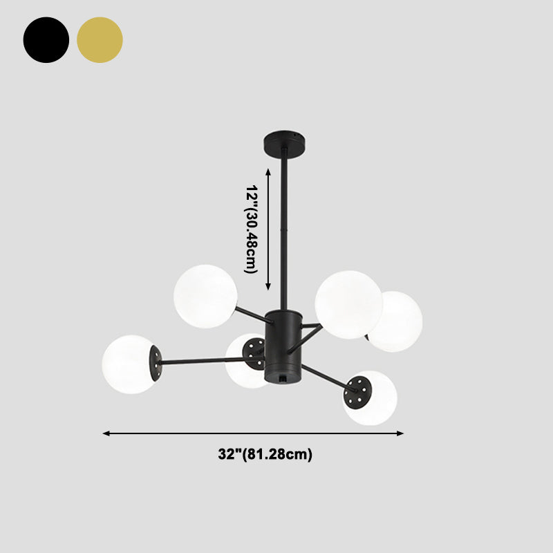 Globe Chandelier Lighting Multi-Head Suspension Pendant Lamps for Living Room