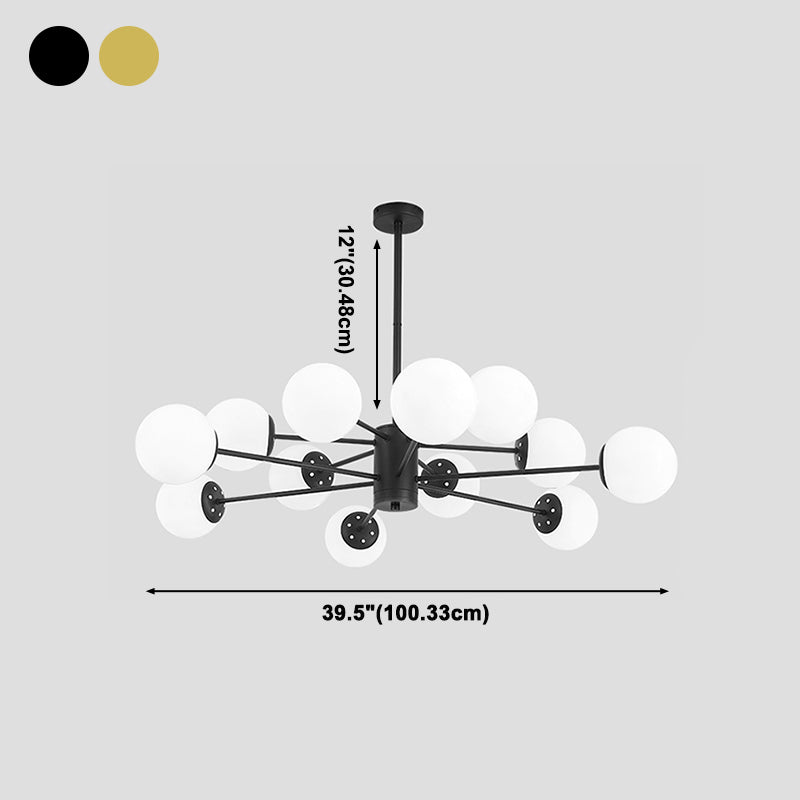 Globe Chandelier Lighting Multi-Head Suspension Pendant Lamps for Living Room