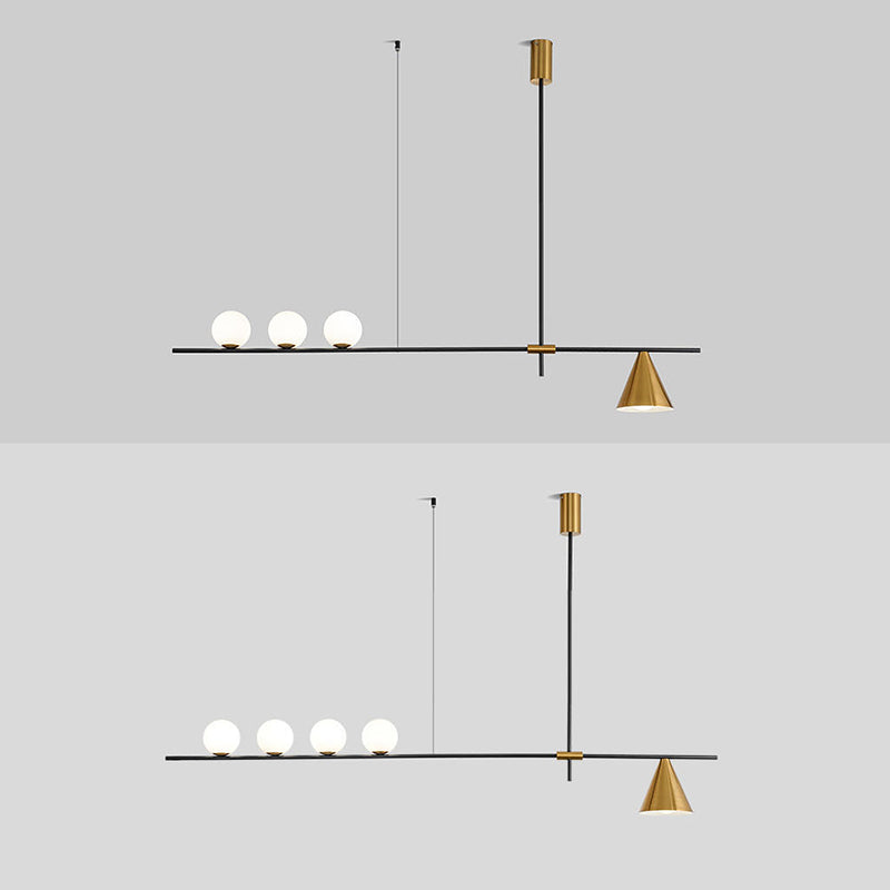 Modern Simple Dining Chandelier Light Dining Room Glass Shade Pendant Light Fixture