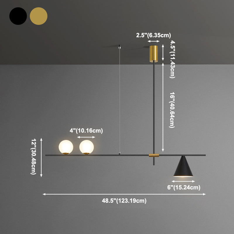 Modern Simple Dining Chandelier Light Dining Room Glass Shade Pendant Light Fixture