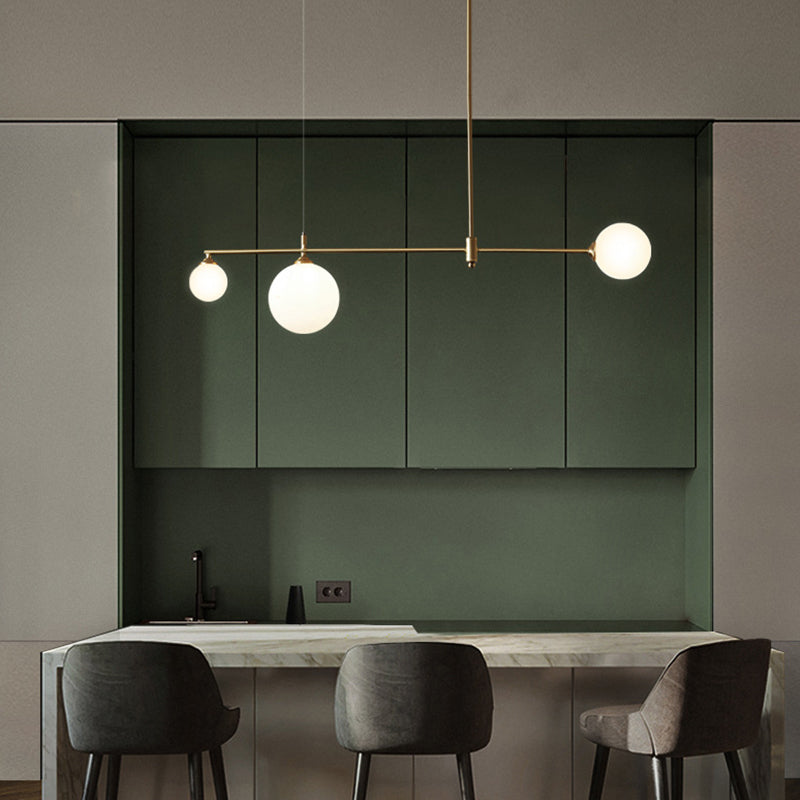 Modern Simple Dining Chandelier Light Round Shade Ceiling Hanging Light for Dining Room