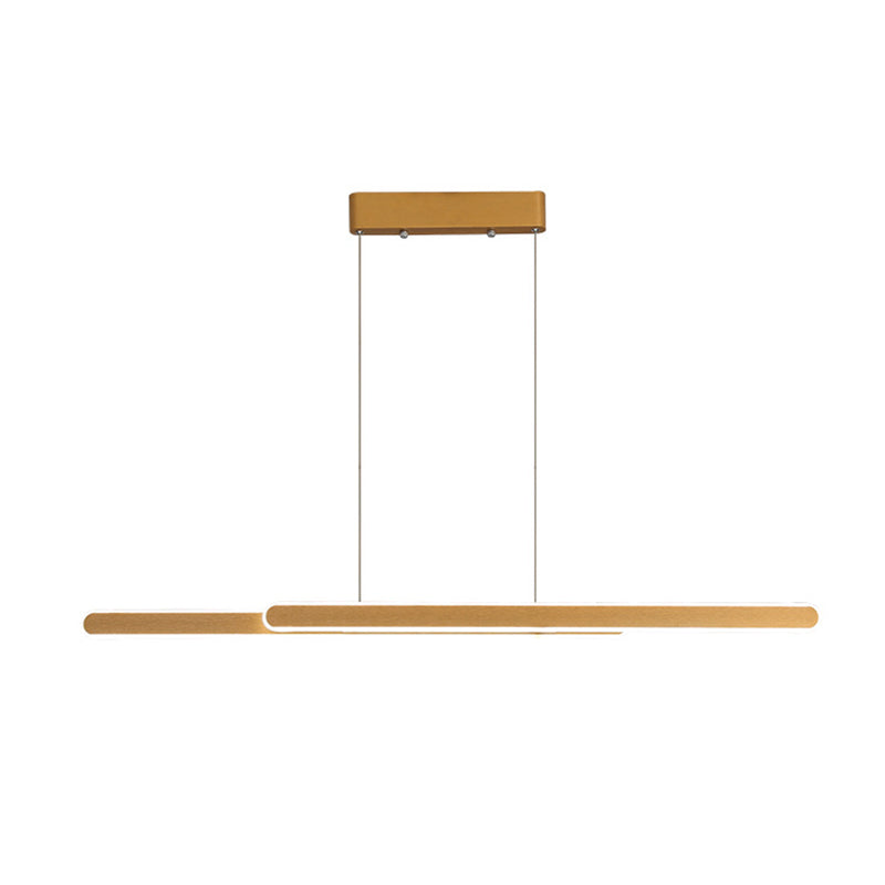 Accensione dell'isola a 2 luci Minimal Style Lampone in metallo a forma lineare