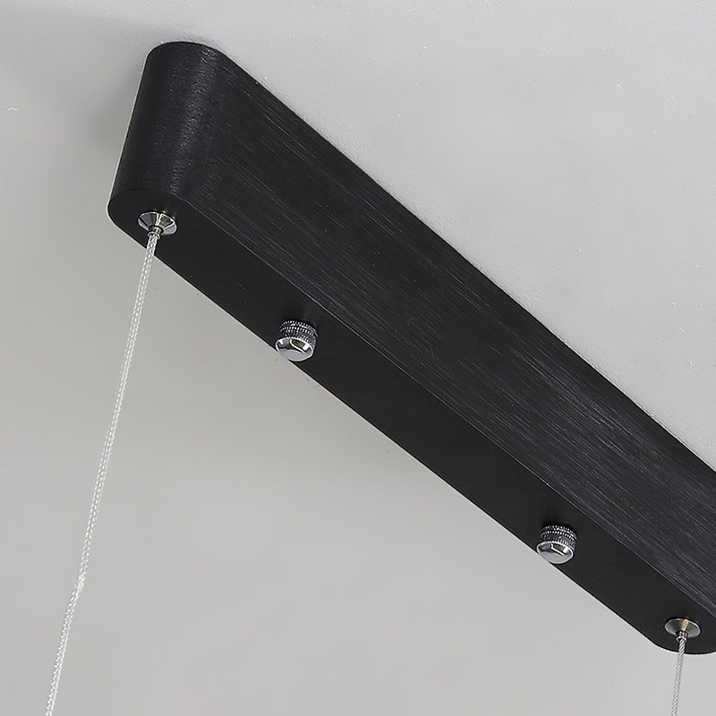 Accensione dell'isola a 2 luci Minimal Style Lampone in metallo a forma lineare