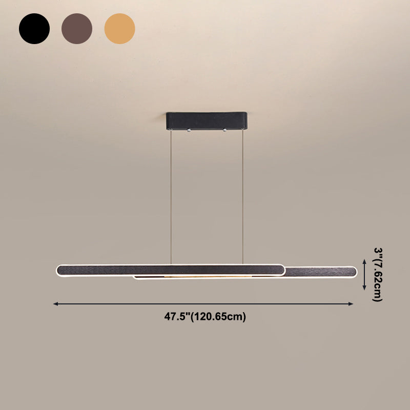 Accensione dell'isola a 2 luci Minimal Style Lampone in metallo a forma lineare