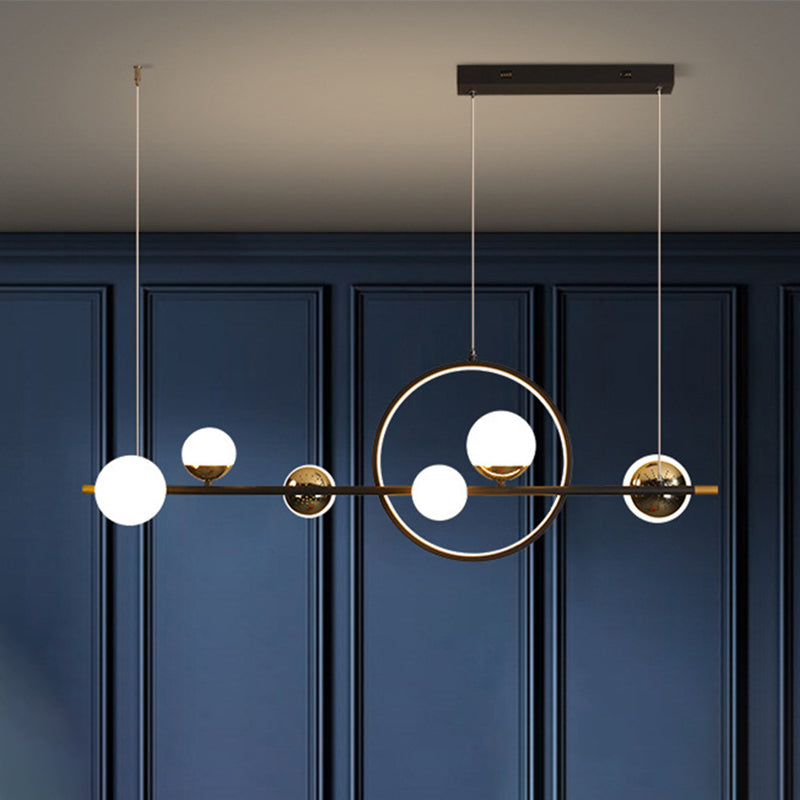 Modern Style Chandelier Light Round Shade Ceiling Hanging Light for Dining Room