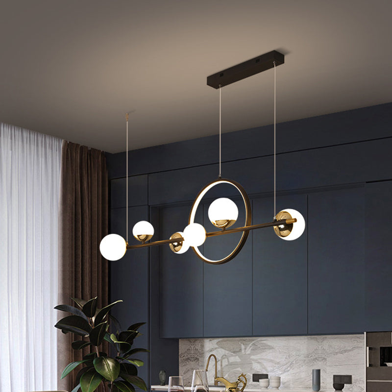 Modern Style Chandelier Light Round Shade Ceiling Hanging Light for Dining Room