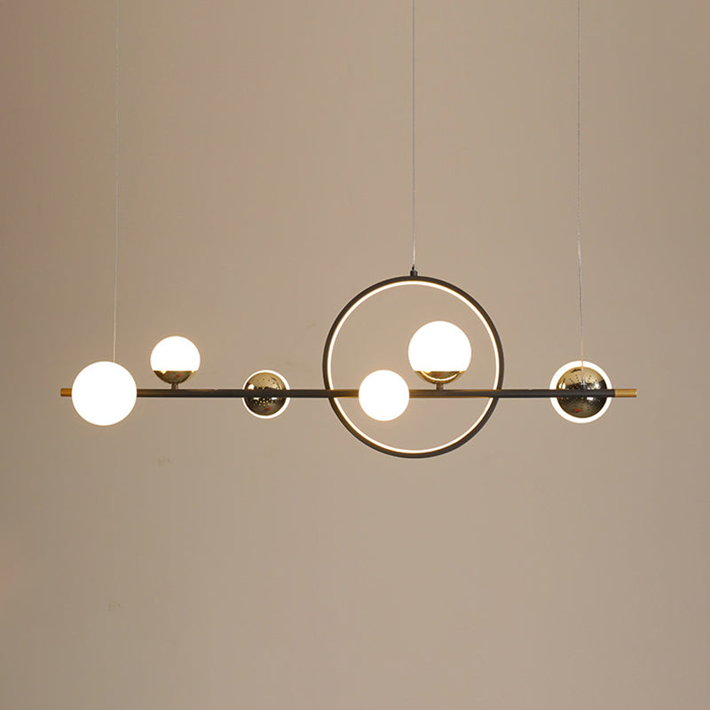 Modern Style Chandelier Light Round Shade Ceiling Hanging Light for Dining Room