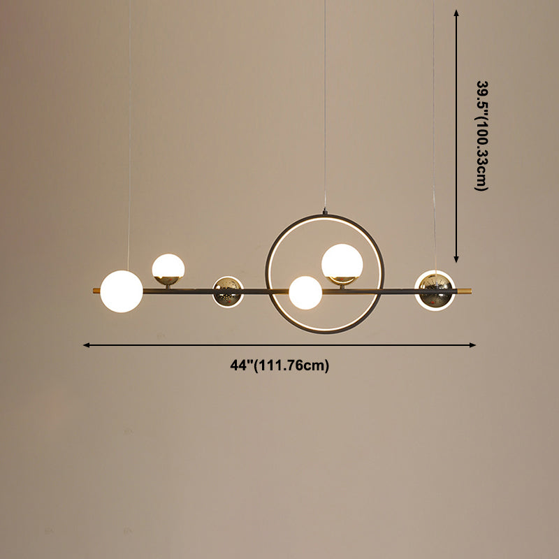 Modern Style Chandelier Light Round Shade Ceiling Hanging Light for Dining Room