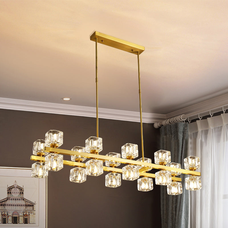 Multi Lights Island Lighting Modern Crystal Island Chandelier Lights For Living Room