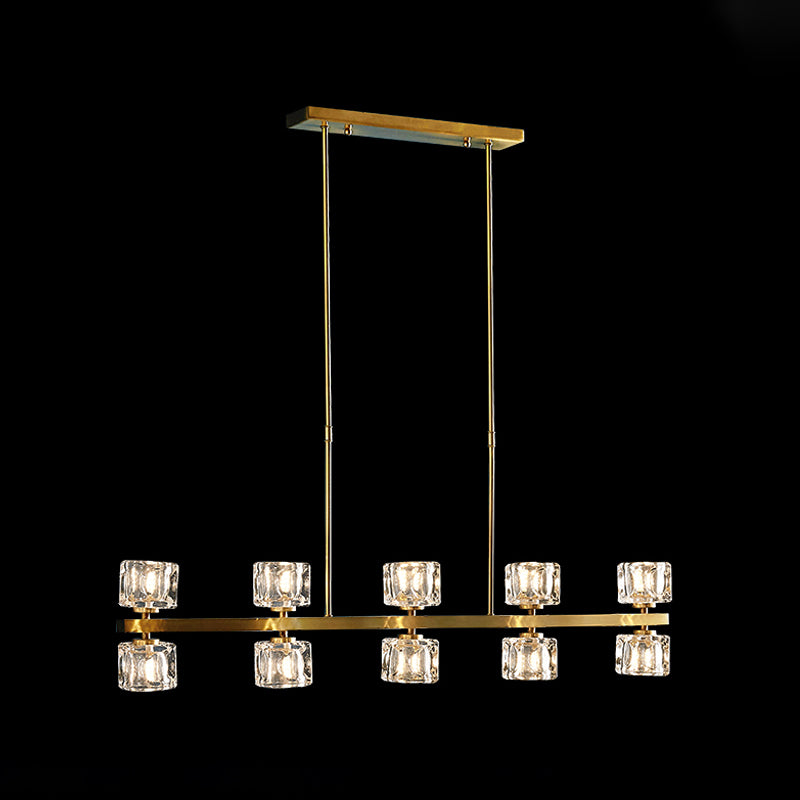 Multi Lights Island Lighting Modern Crystal Island Chandelier Lights For Living Room