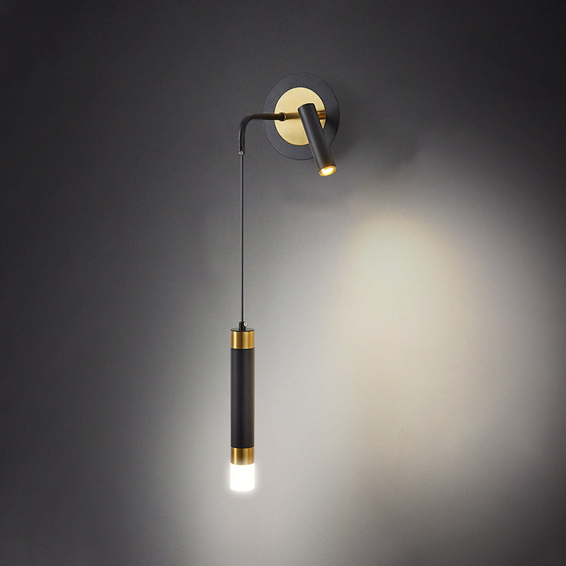 Lámpara de pared de lectura metálica moderna Fixtura de apliques de pared doméstica para sala de estar de dormitorio