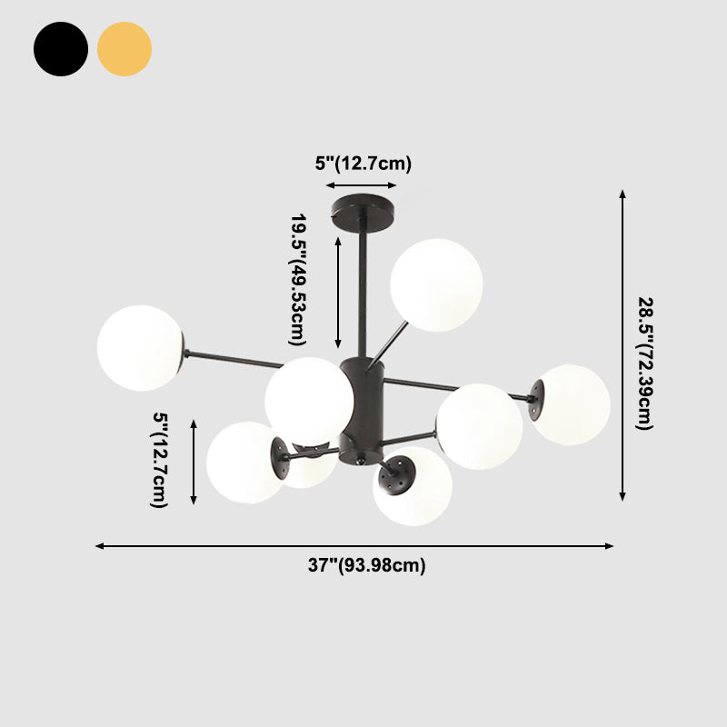 Globe Chandelier Lighting Multi-Head Hanging Light Fixtures for Living Room
